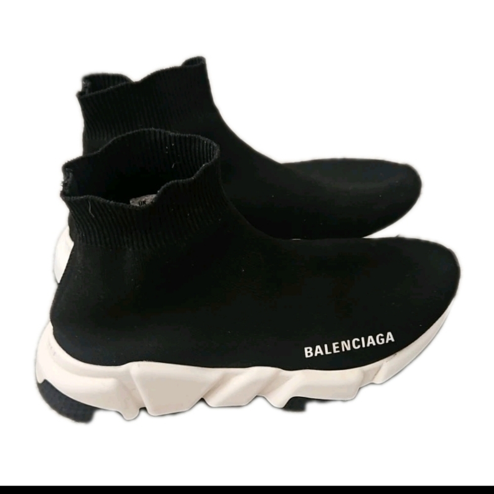 Balenciaga Womens Black And White Speed 2.0 Knit Sock Trainer Designer Sneaker 6 - Picture 3 of 14